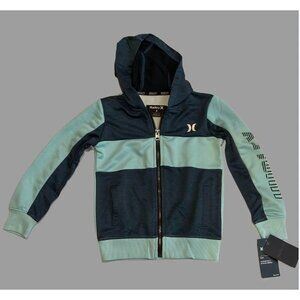Hurley NWT Boy Size 4 sweat wicking zip Jacket Hoodie